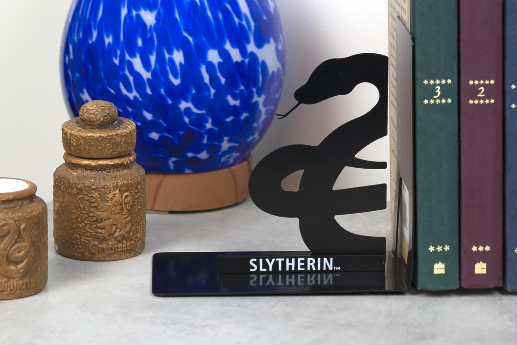 Harry Potter Metal Bookends | House Slytherin Design