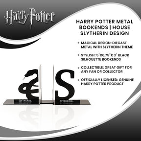 Harry Potter Metal Bookends | House Slytherin Design