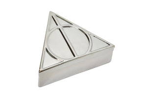 Harry Potter Deathly Hallows Symbol Silver Storage Box | 7.5 x 6.5 Inches