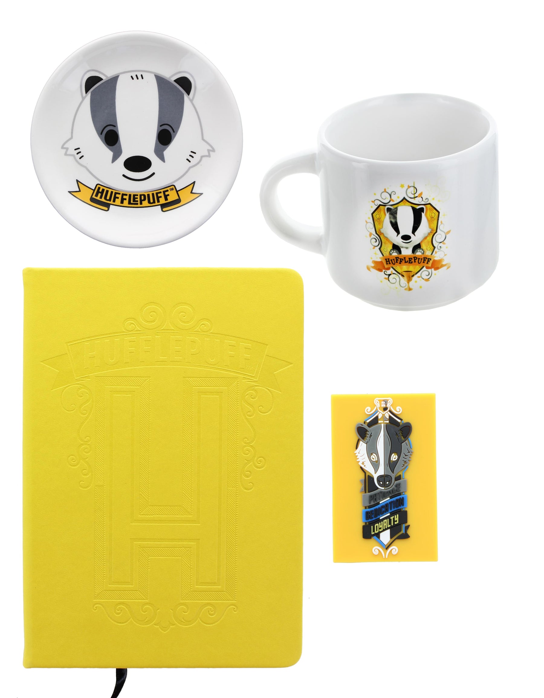Harry Potter House Hufflepuff Gift Set | Journal | Mug | Magnet | Trinket Tray