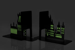 Harry Potter Hogwarts Castle Metal Bookends | Glow In The Dark Castle Design