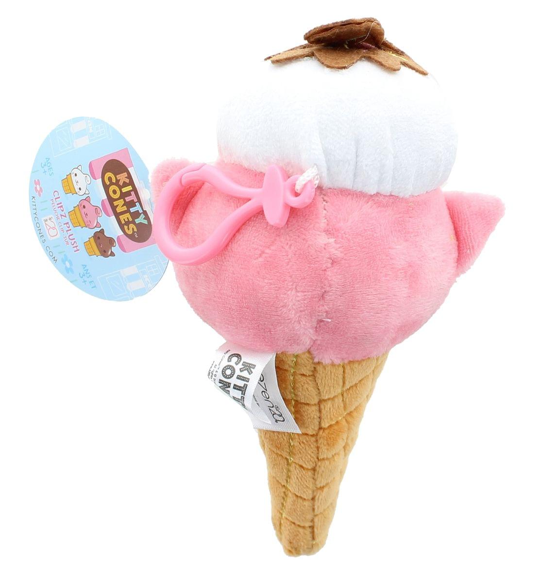 Kitty Cone Clip Miyu Double Scoop 5 inch Plush Backpack Clip