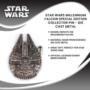 Star Wars Millennium Falcon Special Edition Collector Pin - Die Cast Metal