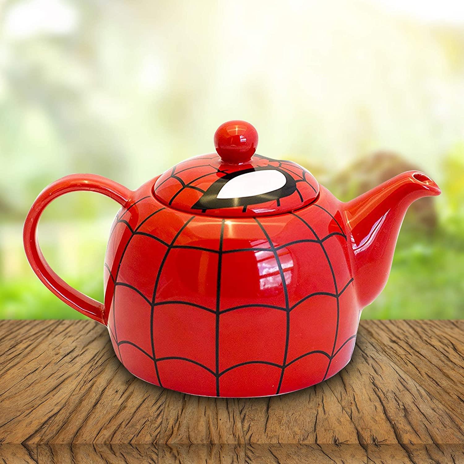 Marvel I AM SPIDER-MAN Ceramic Teapot with Web Mask Detail Lid