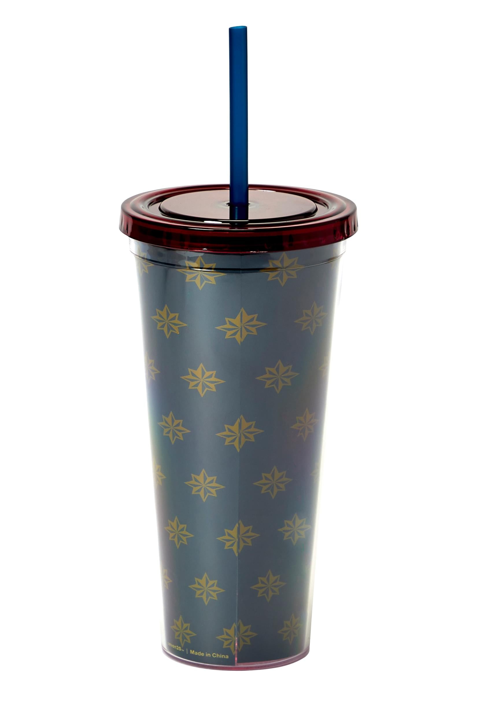 Marvel's Captain Marvel Actually I Can 16-Oz PVC Tumbler w/ Lid and Straw
