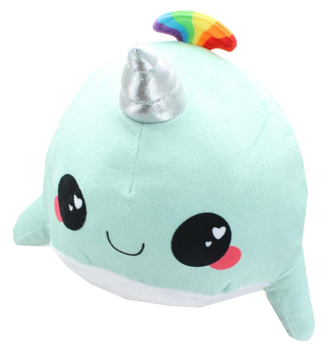 Glitter Galaxy 6-Inch Rainbow Spout Blue Narwhal Collectible Plush