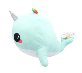 Glitter Galaxy 6-Inch Rainbow Spout Blue Narwhal Collectible Plush