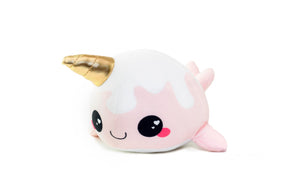 Glitter Galaxy 6-Inch Ice Cream Cone Horn Pink Narwhal Collectible Plush