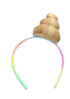 Glitter Galaxy Plush Brown Poop Emoji Child Costume Headband