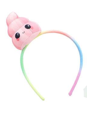 Glitter Galaxy Plush Pink Poop Emoji Child Costume Headband