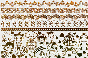 Glitter Galaxy Gold Shimmer Temporary Tattoo Sheet Wave 1