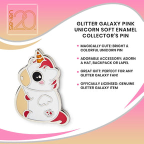 Glitter Galaxy Pink Unicorn Soft Enamel Collector's Pin