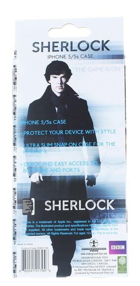 Sherlock Holmes iPhone 5 Hard Snap Case 221B Wallpaper (Cream)