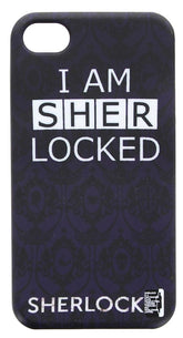 Sherlock iPhone 4 Hard Snap Case: I Am Sher Locked (Purple)
