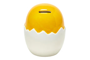 Gudetama The Lazy Egg Ceramic Coin Bank | Gudetama Collectible | 6 Inches Tall