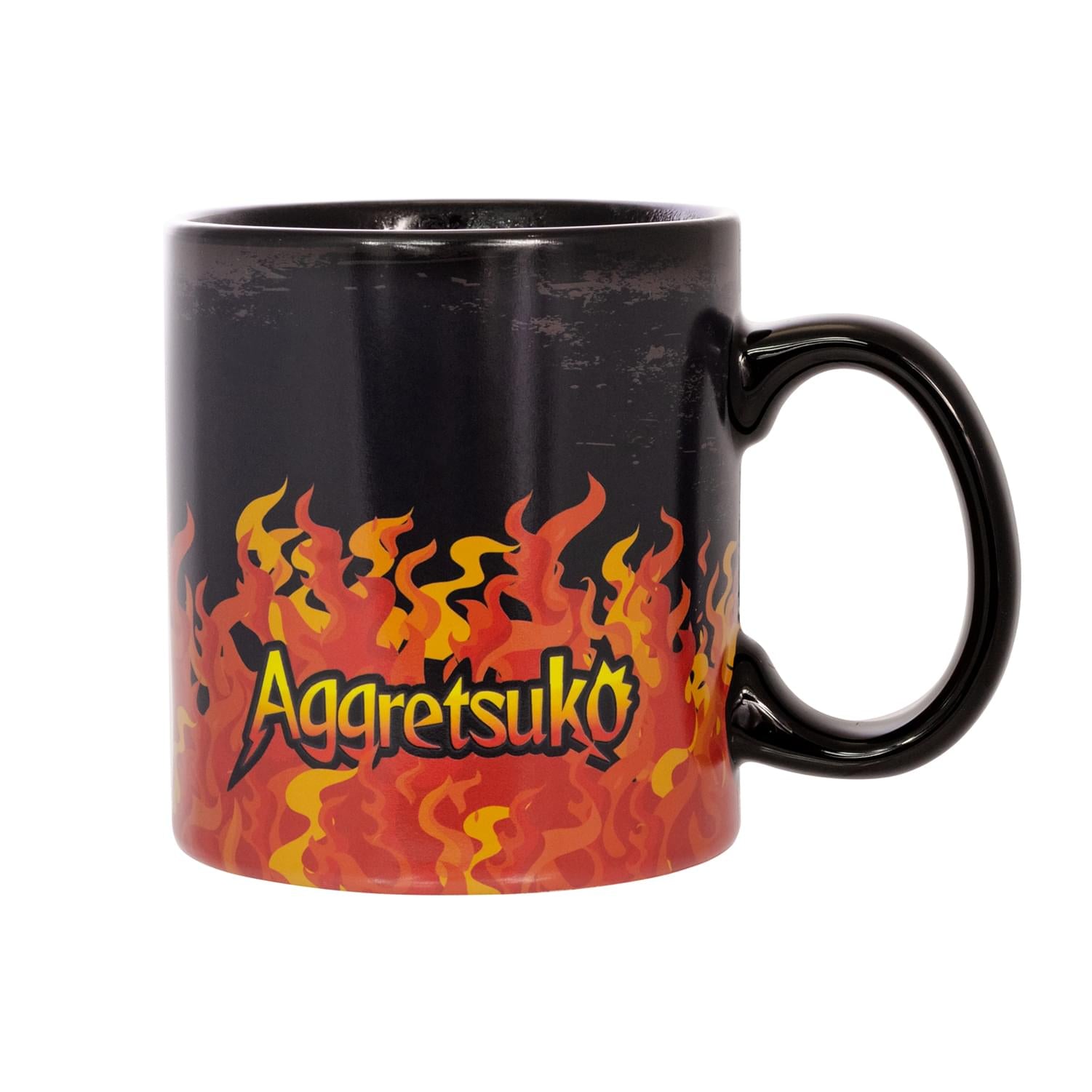 Aggretsuko Heat Reveal Fire & Skulls 20oz Ceramic Coffee Mug