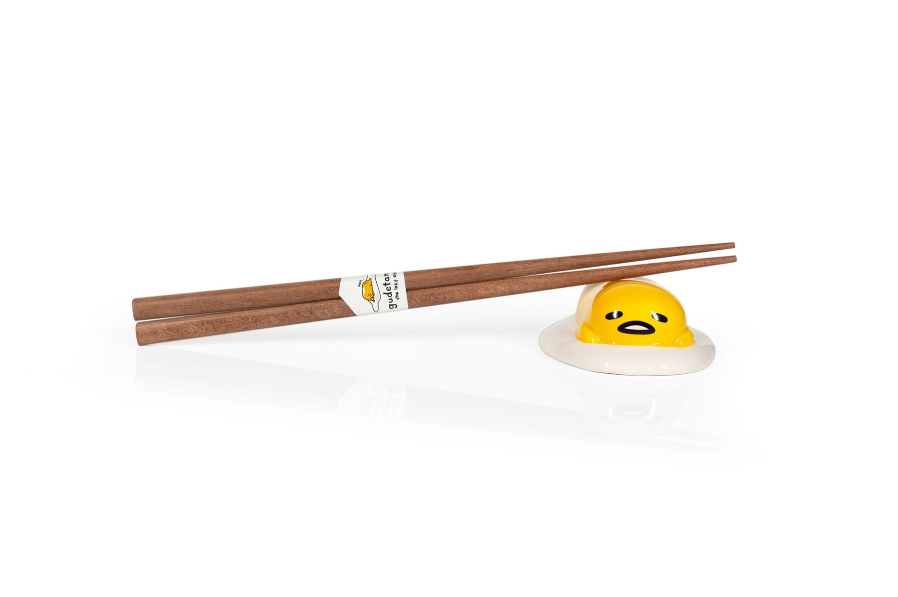 Gudetama The Lazy Egg Chopstick Set & Ceramic Holder | Reusable Chopsticks Set