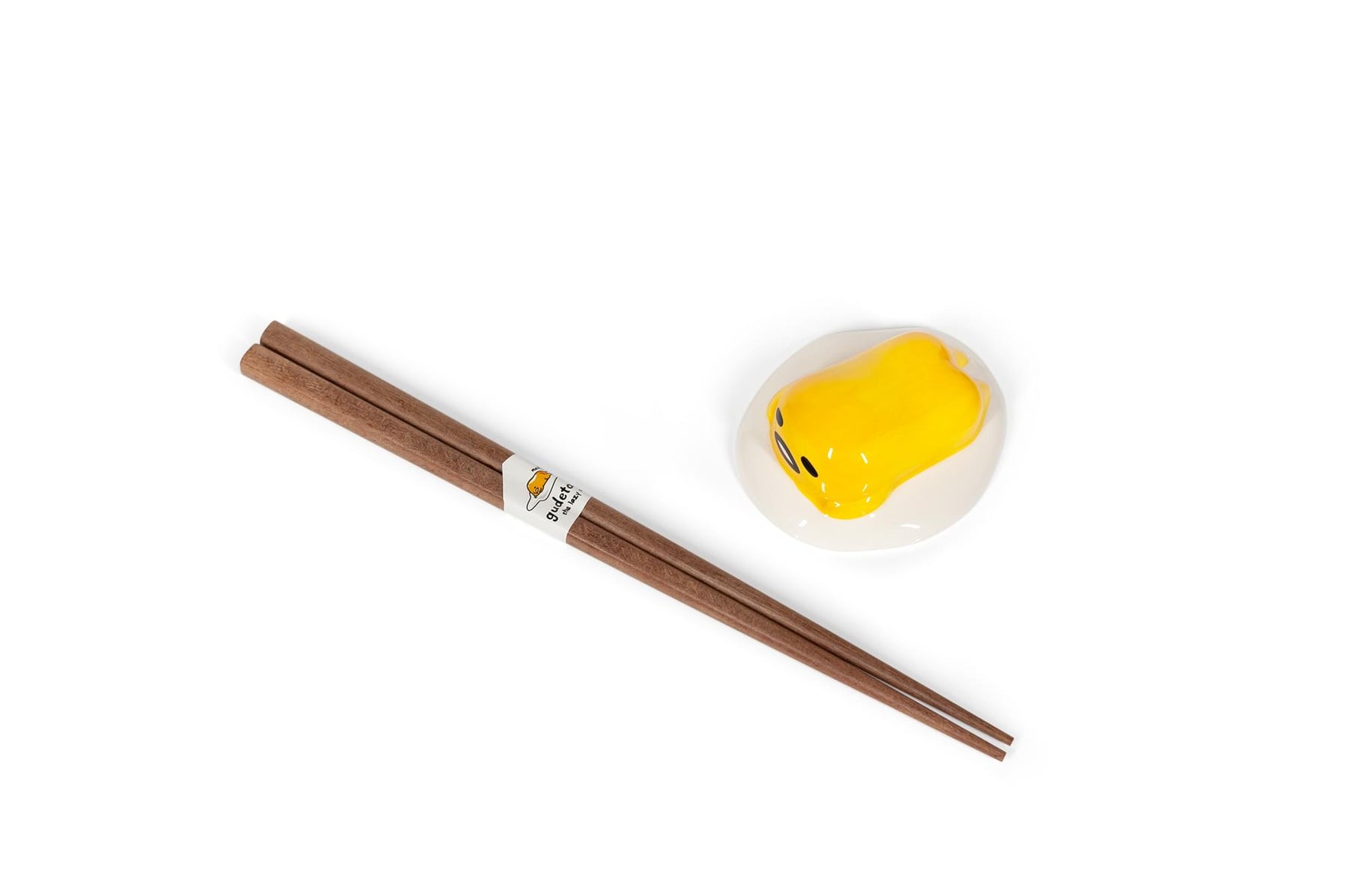 Gudetama The Lazy Egg Chopstick Set & Ceramic Holder | Reusable Chopsticks Set