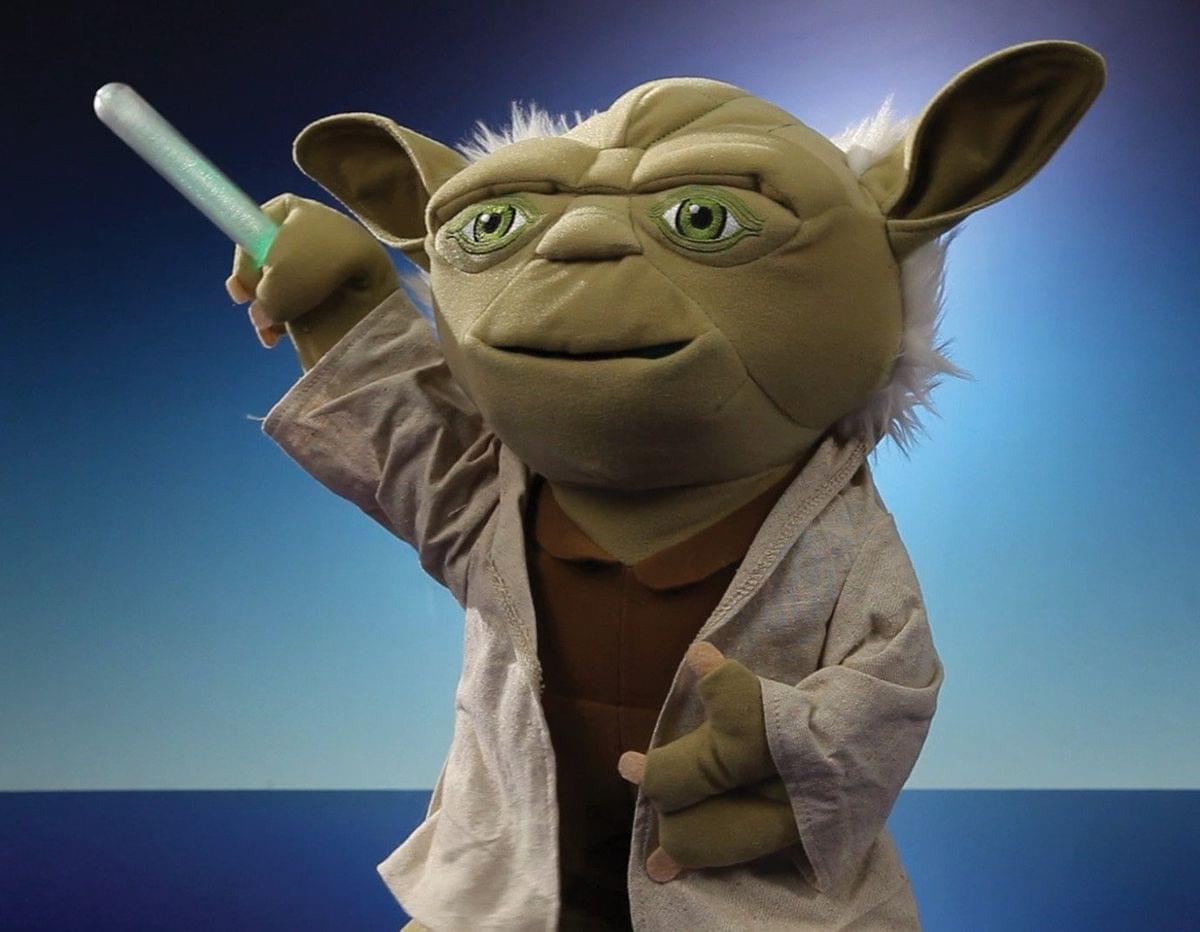 Star Wars Lightsaber Battle Yoda 16" Action Plush