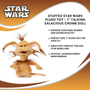 Stuffed Star Wars Plush Toy - 7" Talking Salacious Crumb Doll