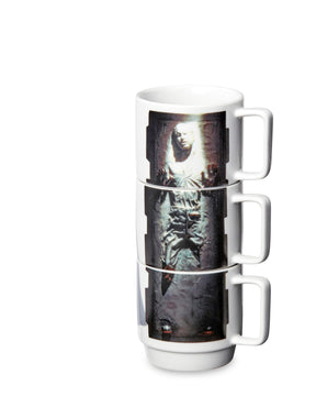 Star Wars 11-Oz Stacking Mugs - Princess Leia, Han Solo in Carbonite, and Lando