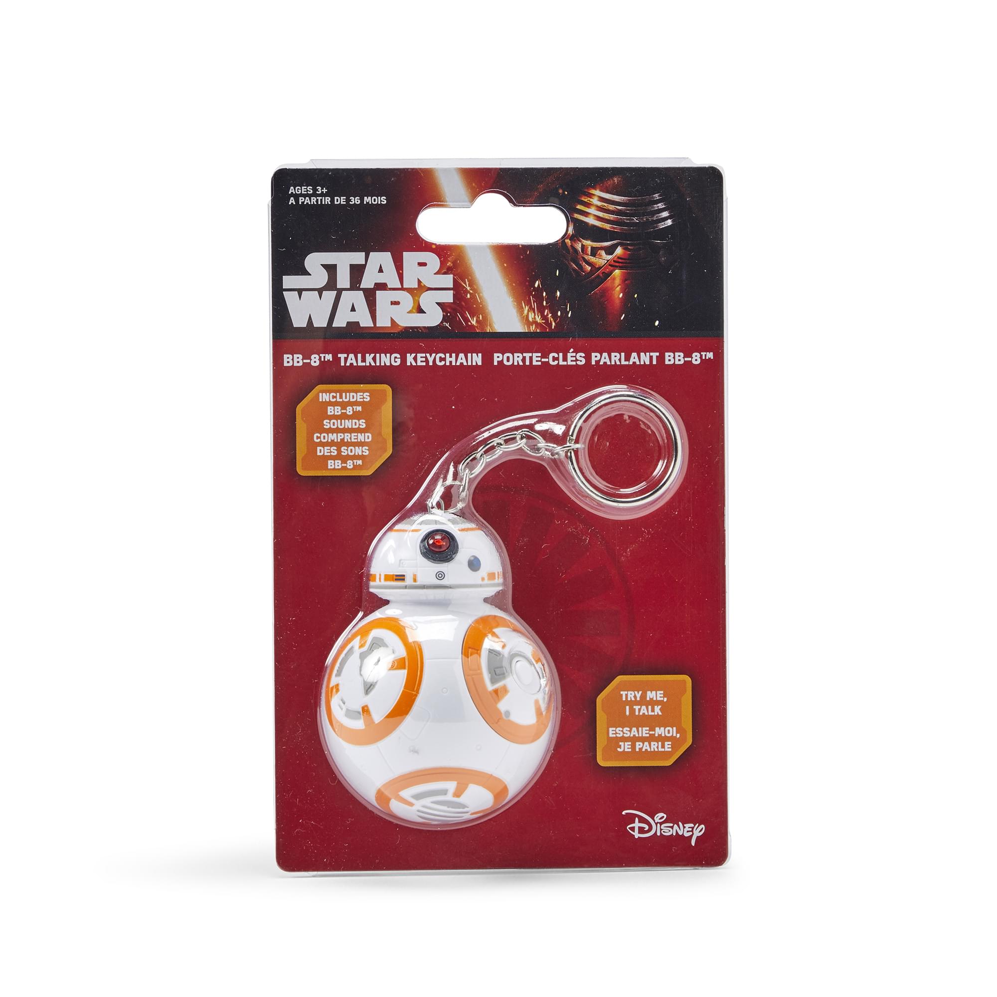 Official Star Wars Keychain with LED Lights and Sounds - BB-8