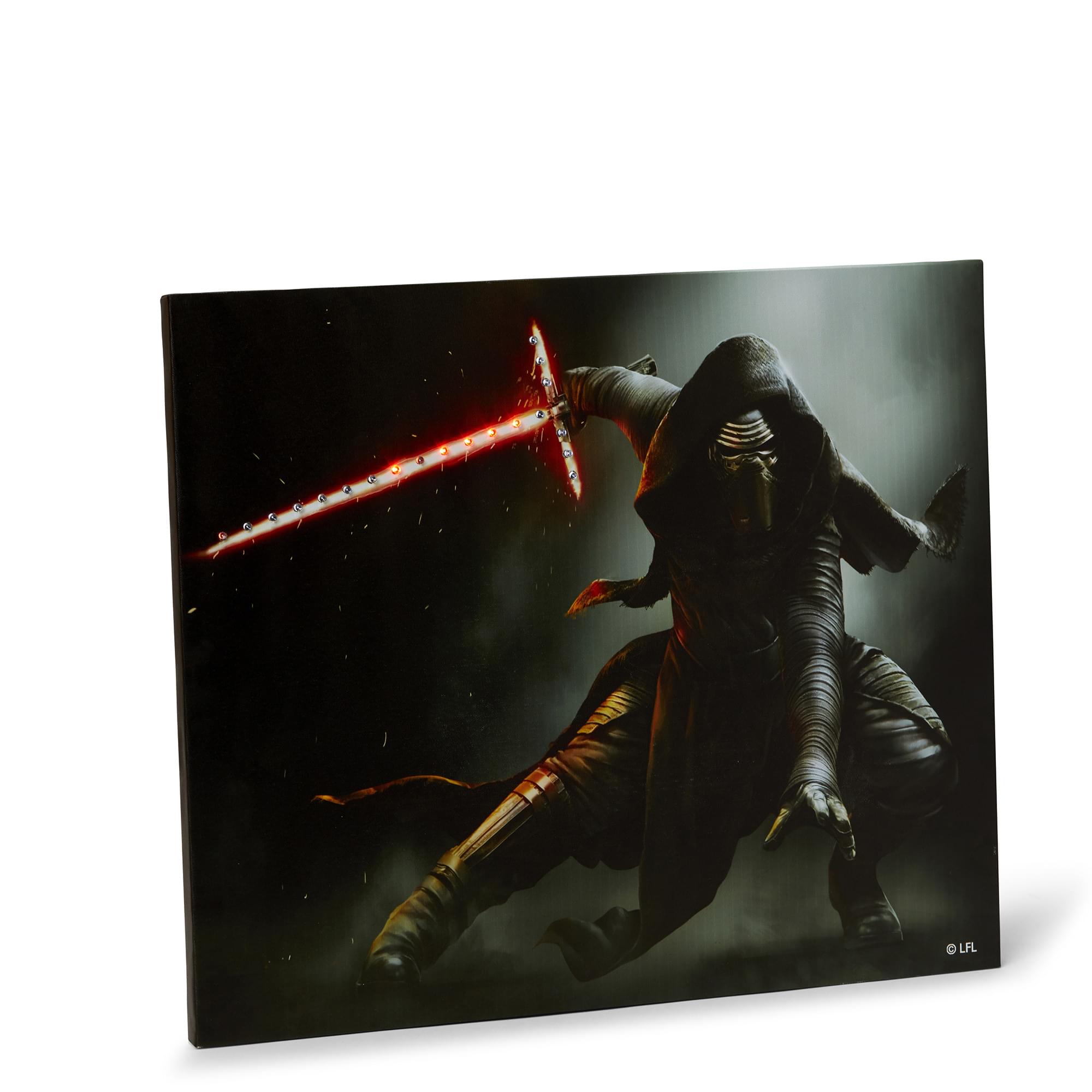 Star Wars Illuminated Canvas Art - 23.9”x19.9” - Kylo Ren