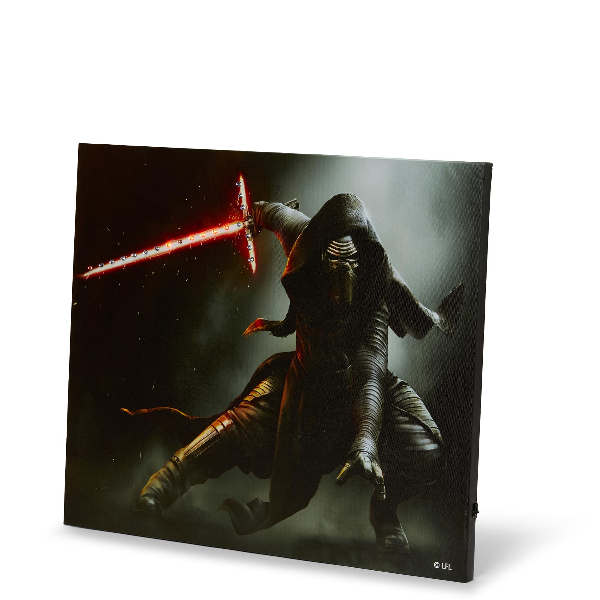 Star Wars Illuminated Canvas Art - 23.9”x19.9” - Kylo Ren