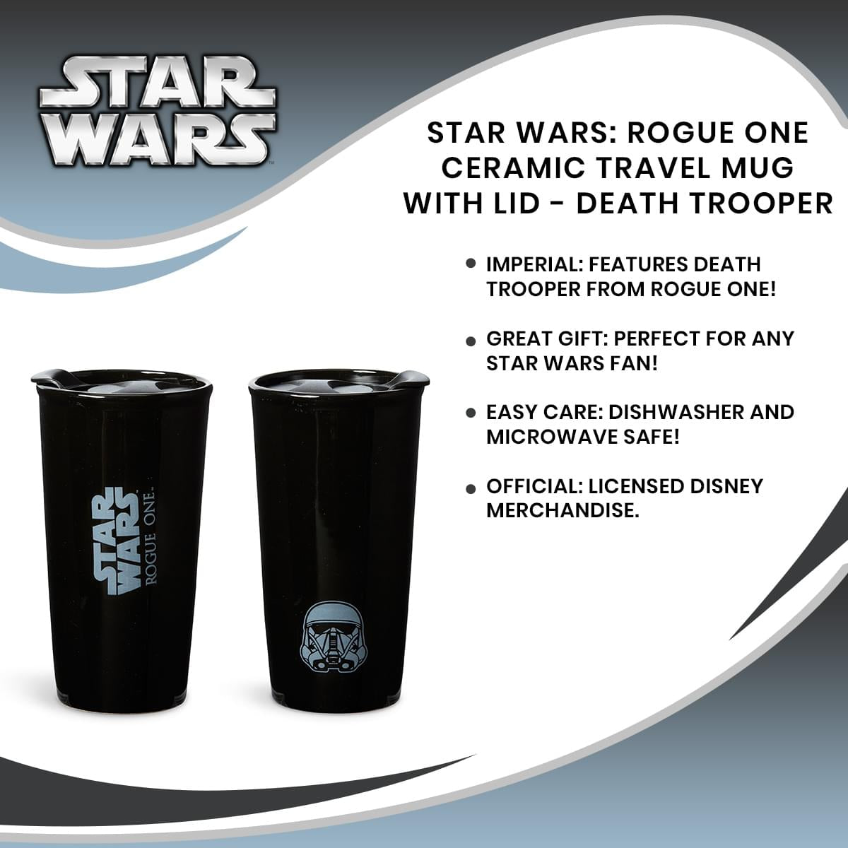 Star Wars: Rogue One Ceramic Travel Mug with Lid - Death Trooper