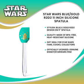 Star Wars Blue/Gold R2D2 11 Inch Silicone Spatula