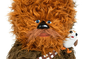 Super-Deformed Star Wars 22” Chewbacca with Porg Talking Plush