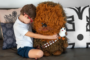 Super-Deformed Star Wars 22” Chewbacca with Porg Talking Plush