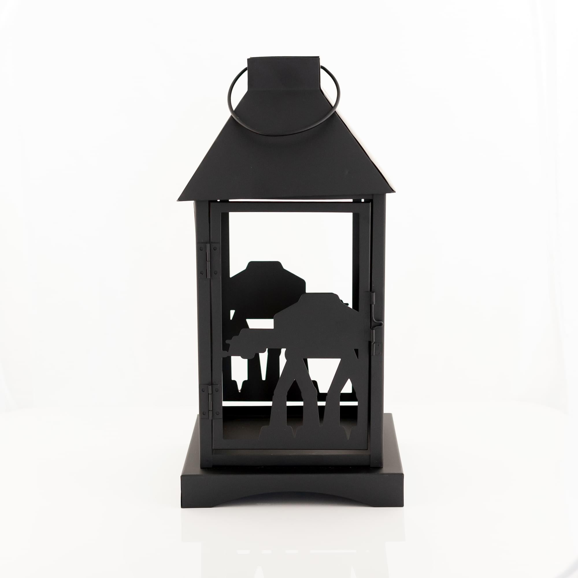 Star Wars Black Stamped Lantern | Imperial AT-AT Walker | 14 Inches Tall