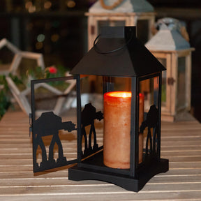 Star Wars Black Stamped Lantern | Imperial AT-AT Walker | 14 Inches Tall