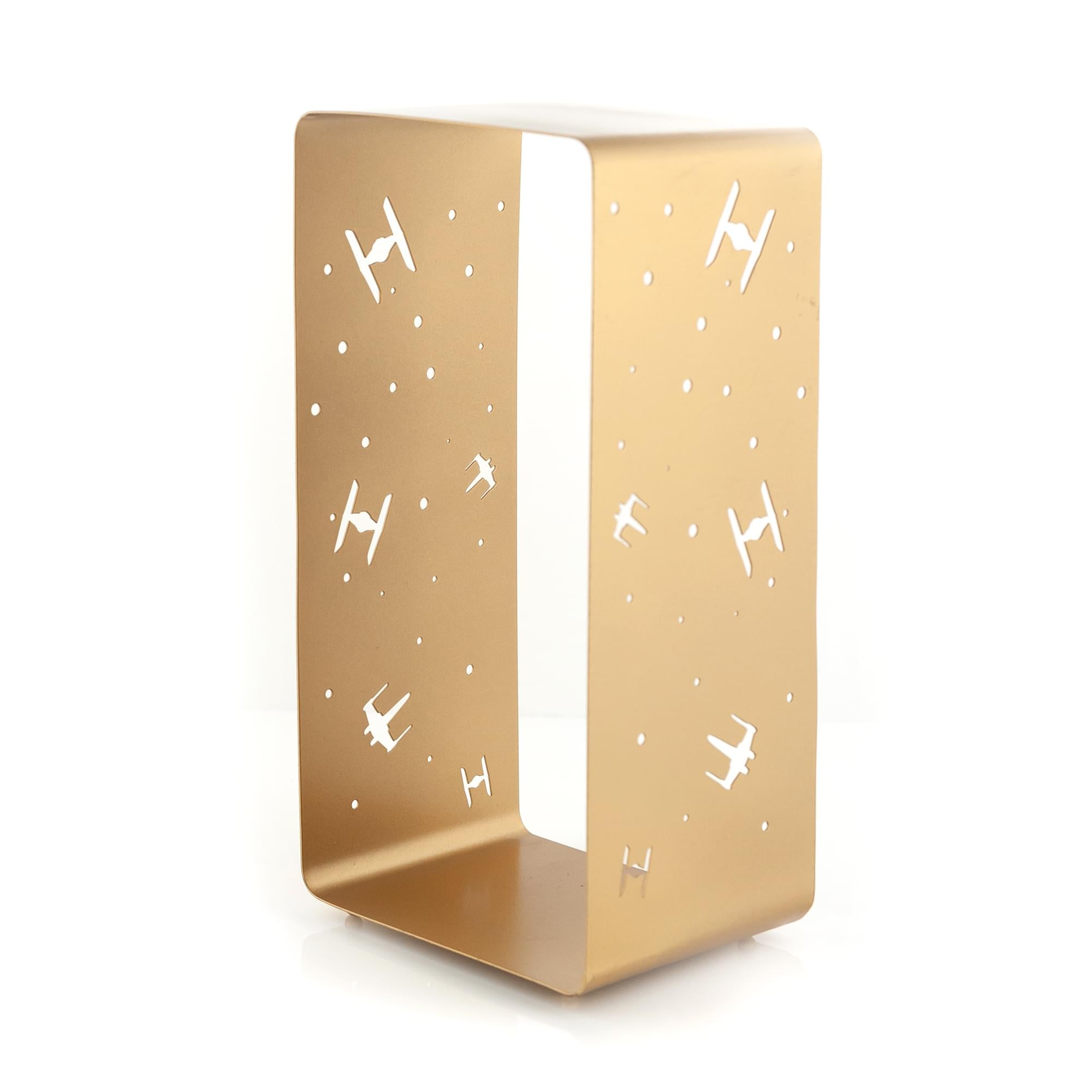 Star Wars Gold Stamped Lantern | X-Wing & TIE Fighter Battle | 11.5 Inches Tall