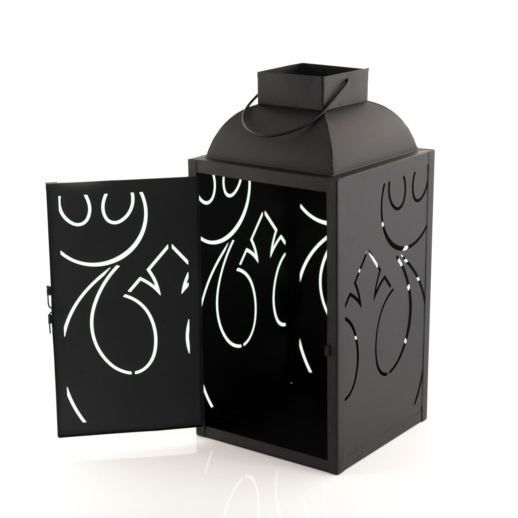 Star Wars Black Stamped Lantern | Rebel Insignia Pattern | 14 Inches Tall