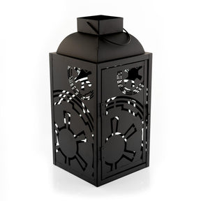 Star Wars Black Stamped Lantern | Empire Imperial Symbol | 14 Inches Tall