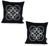 Star Wars Black Throw Pillow | White Rebel Insignia | 18 x 18 Inches | Set of 2
