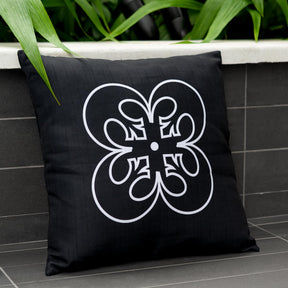 Star Wars Black Throw Pillow | White Rebel Insignia Pattern | 18 x 18 Inches