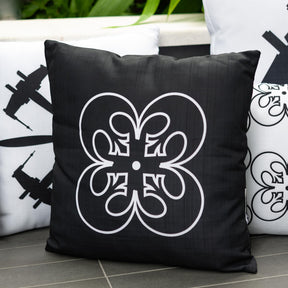 Star Wars Black Throw Pillow | White Rebel Insignia Pattern | 18 x 18 Inches