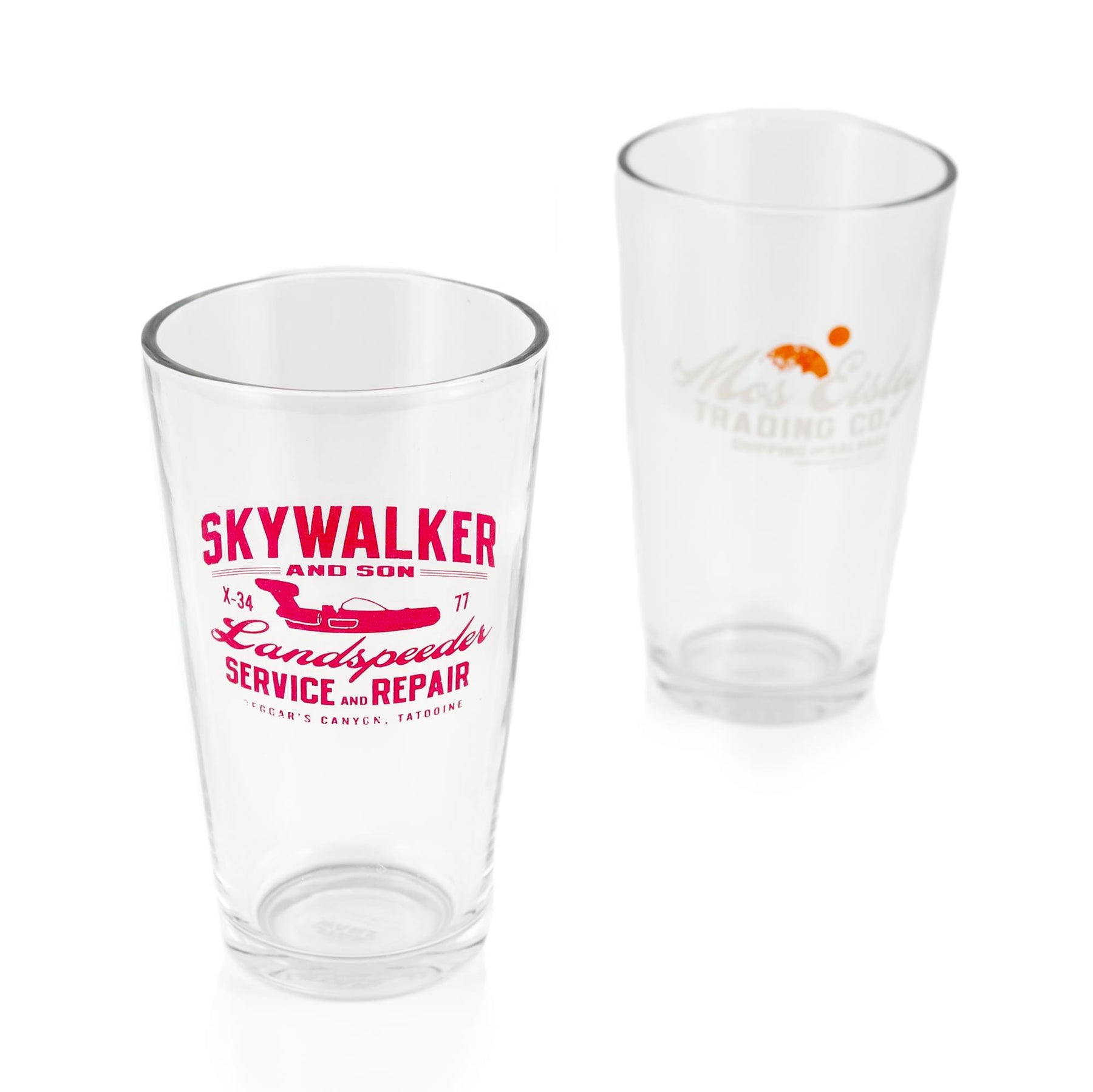 Star Wars 16 oz Pint Glass 2-Piece Set | Mos Eisley Co. | Skywalker & Sons Designs