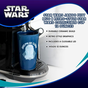 Star Wars Jango Fett Mug | Retro-Style Star Wars Collectible Cup | 12 Ounces