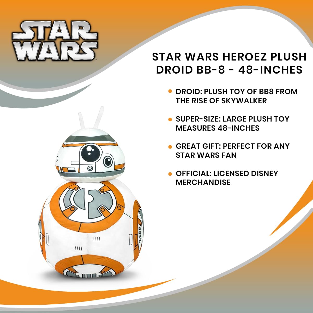 Star Wars Heroez Plush Droid BB-8 - 48-Inches