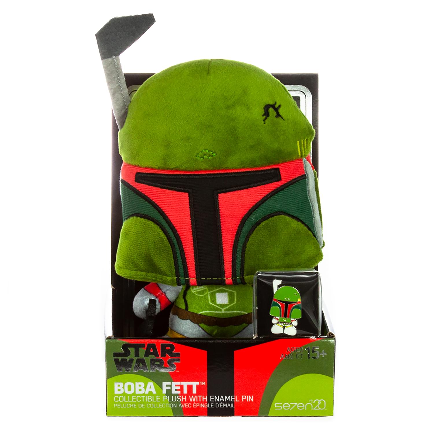 Star Wars Boba Fett Stylized 7 Inch Plush With Enamel Pin