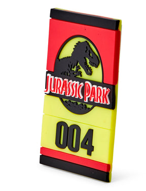 Jurassic Park Tour Vehicle Tag Plastic Magnet 3 Inches