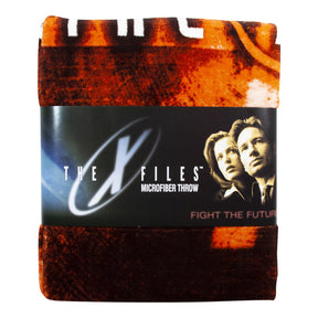 X Files Merchandise | X-Files Logo Lightweight Fleece Blanket | 50 x 60 Inches