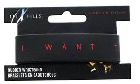 The X Files" I Want to Believe" Rubber Wristband