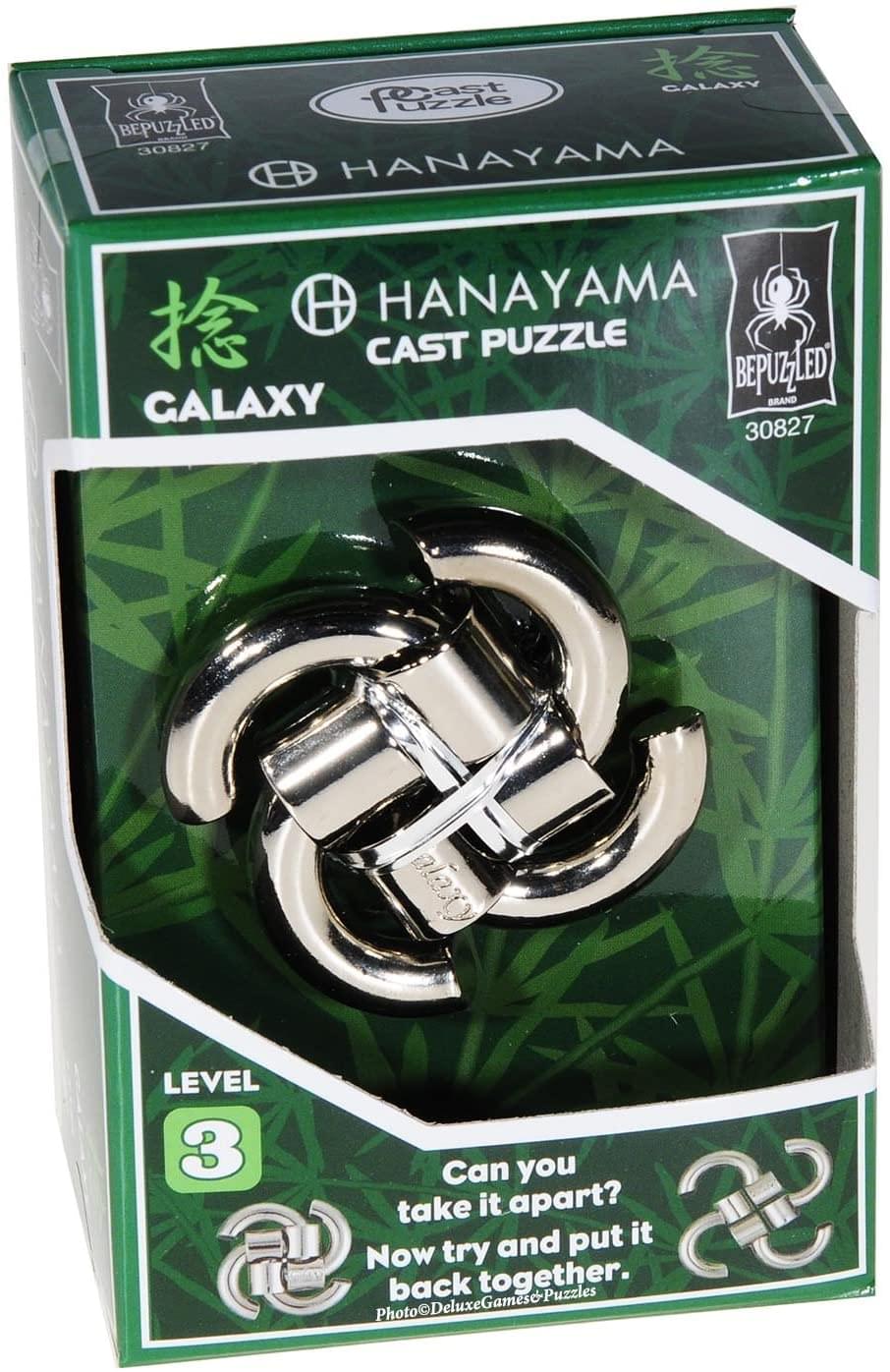 Hanayama Level 3 Cast Metal Brain Teaser Puzzle - Galaxy