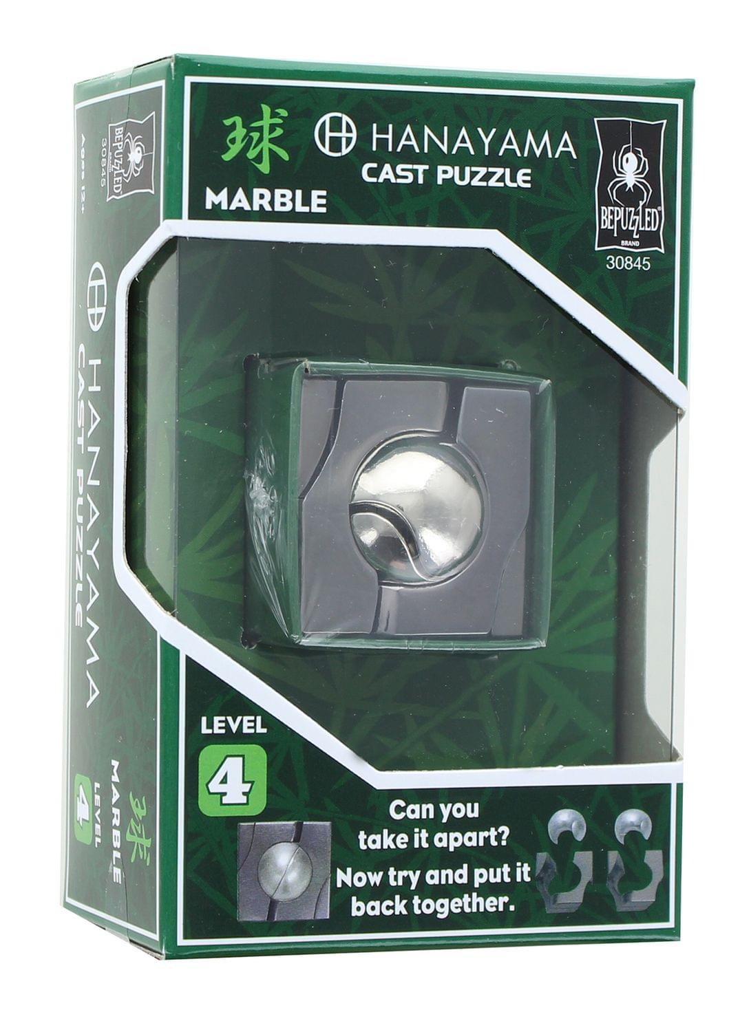 Hanayama Level 4 Cast Metal Brain Teaser Puzzle - Marble