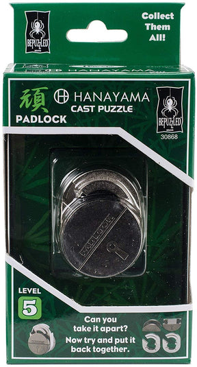 Hanayama Level 5 Cast Metal Brain Teaser Puzzle - Padlock